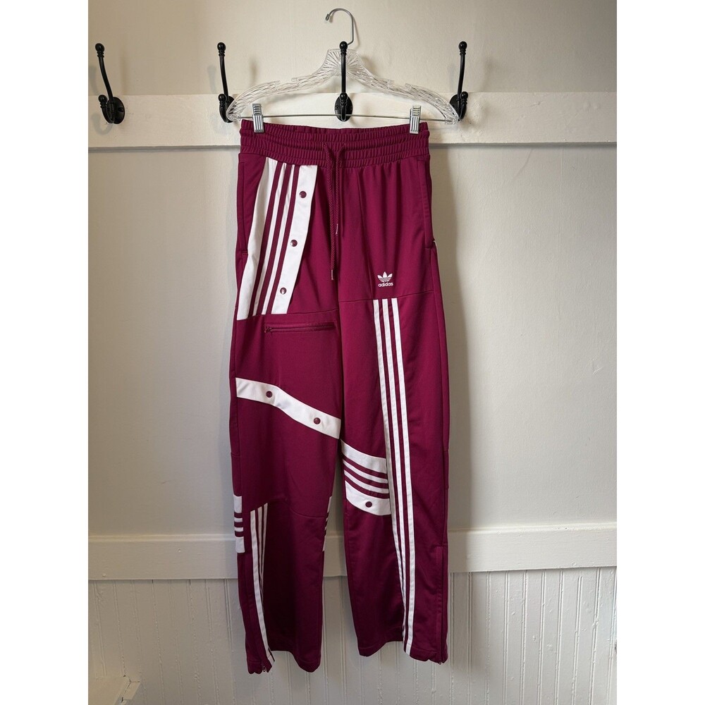 Adidas Danielle Cathari Track Pants Adibreak Wide Leg Womens XS Power Berry